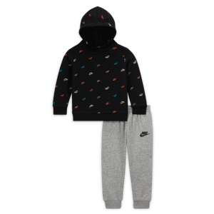 Todelt Nike Sportswear Club-hættetrøje-sæt med print til babyer - grå grå 12M