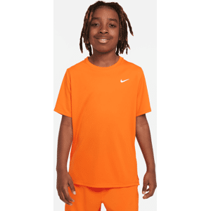 Nike Dri-FIT Miller-træningsoverdel med korte ærmer til større børn (drenge) - Orange Orange M