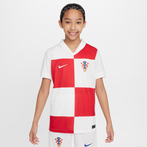 Kroatien 2024/25 Stadium Home Nike Dri-FIT Replica-fodboldtrøje til større børn - hvid hvid M