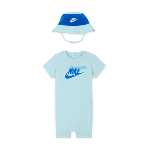 Nike Sportswear PE-sæt med buksedragt og bøllehat til babyer (12-24 M) - blå blå 12M