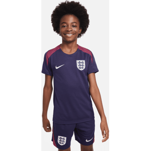 Maskinstrikket England Strike Nike Dri-FIT-fodboldtrøje med korte ærmer til større børn - lilla lilla S