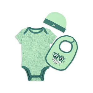3-delt Nike Adventure Doodle-bodysuitsæt i æske til babyer (0-9 mdr.) - grøn grøn 6-12M