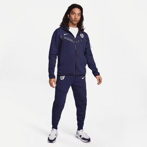 England Tech Fleece Windrunner Nike Football-hættetrøje med fuld lynlås til mænd - lilla lilla M