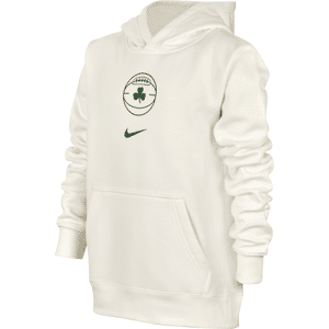 Boston Celtics Club City Edition Nike NBA-pullover-hættetrøje til større børn (drenge) - hvid hvid S