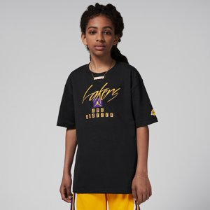 Los Angeles Lakers Courtside Statement Edition Jordan NBA Max90-T-shirt til større børn (drenge) - sort sort XL