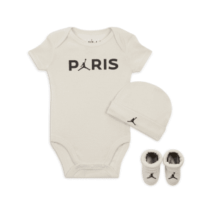 Jordan Paris Saint-Germain 3-Piece Boxed Set-tredelt bodysuit til babyer - grå grå 0-6M