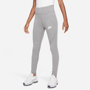 Nike Sportswear Favorites-leggings med høj talje til store børn (piger) - grå grå S