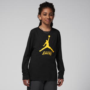 Langærmet Los Angeles Lakers Essential Jordan NBA-T-shirt til større børn (drenge) - sort sort M