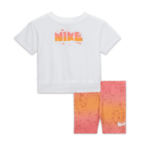 Nike Coral Reef-sæt med T-shirt og shorts til babyer - Pink Pink 12M