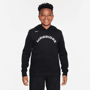 Golden State Warriors City Edition Nike NBA-pullover-hættetrøje i fleece til større børn - sort sort S