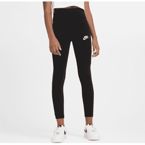 Nike Sportswear Favorites-leggings med høj talje til store børn (piger) - sort sort M