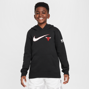 Chicago Bulls Club Fleece Essential Nike NBA-hættetrøje til større børn (drenge) - sort sort XL