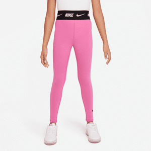 Nike Sportswear Favorites-leggings med høj talje til større børn (piger) - rød rød L