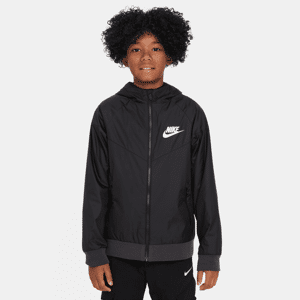 Nike Sportswear Windrunner-hættejakke til større børn - sort sort S