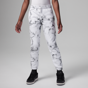 Jordan Essentials-fleecebukser med print til større børn - hvid hvid M