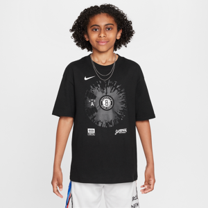 Brooklyn Nets Courtside Nike NBA Max90-T-shirt til større børn (drenge) - sort sort XL