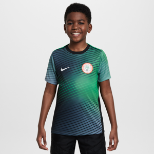 Nigeria Academy Pro Nike Dri-FIT Pre-Match-fodboldtrøje med korte ærmer til større børn - grå grå M