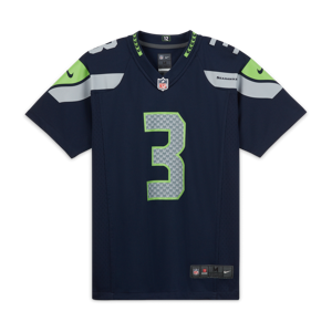 Nike NFL Seattle Seahawks (Russell Wilson)-fodboldtrøje til større børn - blå blå L