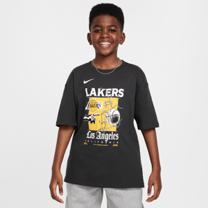 Los Angeles Lakers Courtside Nike NBA Max90-T-shirt til større børn (drenge) - sort sort M