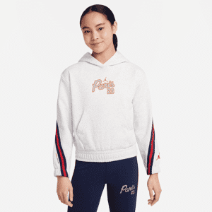 Nike Paris Saint-Germain-pullover-hættetrøje til større børn (piger) - brun brun S