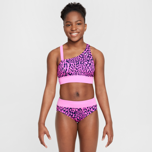 Asymmetrisk Nike Swim Wild-monokini til større børn (piger) - rød rød XL