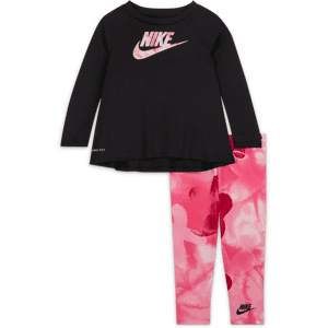 Todelt Nike Sci-Dye Dri-FIT-leggingssæt til babyer - Pink Pink 12M