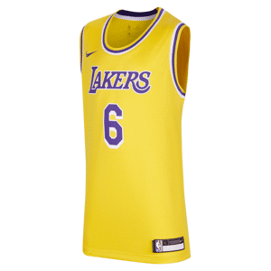 LeBron James Los Angeles Lakers Icon Edition Nike NBA Swingman-trøje til større børn - gul gul XL