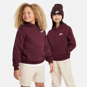 Nike Sportswear Club Fleece-pullover-hættetrøje til større børn - rød rød M