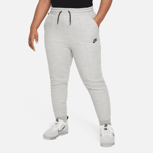 Nike Sportswear Tech Fleece-joggers (udvidet størrelse) til større børn (piger) - grå grå S+