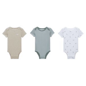 Nike Baby Essentials-bodysuits til babyer (0-9 mdr.) (pakke med 3 stk.) - grøn grøn 0-3M
