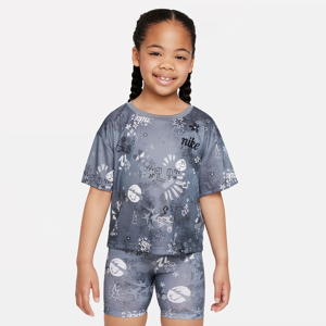 Firkantet Nike Icon Clash-T-shirt til mindre børn - grå grå 5
