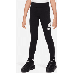 Nike Sportswear Essential-leggings med mellemhøj talje til større børn (piger) - sort sort M