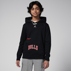 Chicago Bulls Courtside Statement Edition Jordan NBA-pullover-hættetrøje i fleece til større børn - sort sort M