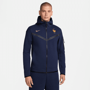 FFF Tech Fleece Windrunner Nike Football-hættetrøje med lynlås til mænd - blå blå 3XL