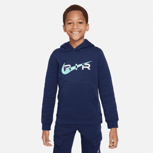 Nike Air-pullover-hættetrøje i fleece til større børn - blå blå L
