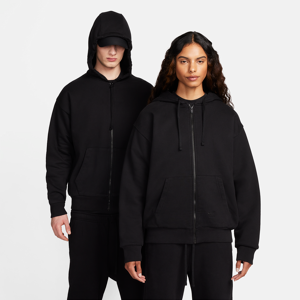 Nike x MMW-hættetrøje i fleece med fuld lynlås - sort sort XS
