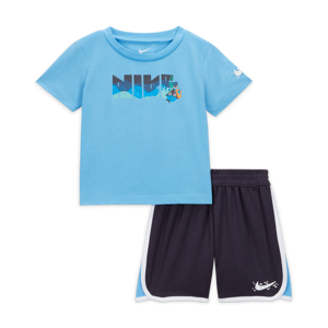 Nike Sportswear Coral Reef-sæt med meshshorts til babyer - grå grå 12M