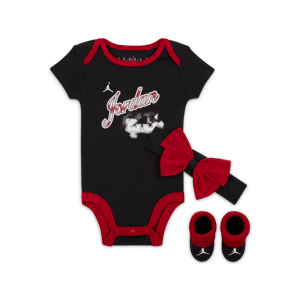 Jordan Sky Rookie-sæt i tre dele til babyer (3-6 M) - sort sort 6-12M
