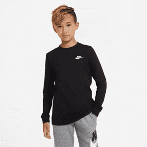 Langærmet Nike Sportswear-T-shirt til store børn (drenge) - sort sort XL