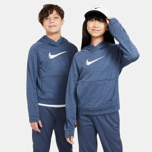 Nike Multi+ Therma-FIT-pullover-hættetrøje til større børn - blå blå M