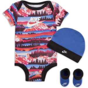 Tredelt Nike Snow Day-bodysuit i æske til babyer - lilla lilla 0-6M