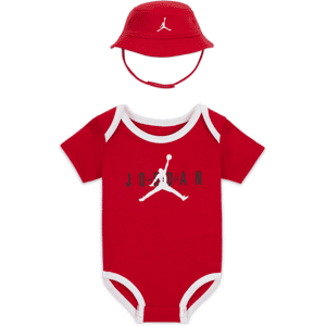 Jordan Jumpman Bucket Hat and Bodysuit Set-bodysuitsæt til babyer (0-6 mdr.) - rød rød 6-12M