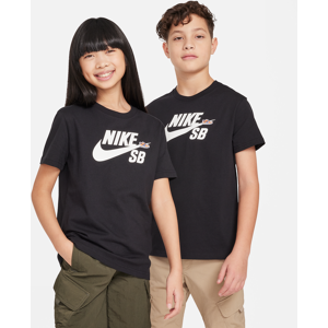 Nike SB - T-shirt til større børn - sort sort S