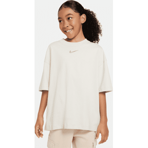 Overdimensioneret Nike Sportswear-T-shirt til større børn (piger) - grå grå M