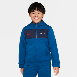 Nike Air - hættetrøje med lynlås til større børn (drenge) - blå blå XS