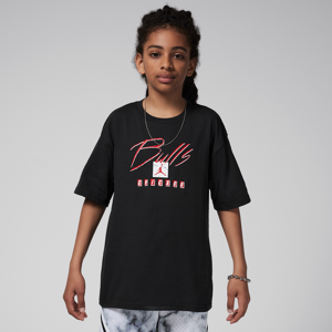 Chicago Bulls Courtside Statement Edition Nike NBA Max90-T-shirt til større børn (drenge) - sort sort S