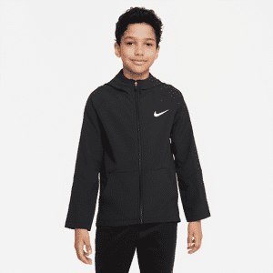 Nike Dri-FIT-vævet træningsjakke til større børn (drenge) - sort sort S