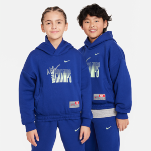 Nike Culture of Basketball-pullover-fleece-hættetrøje til større børn - blå blå XL
