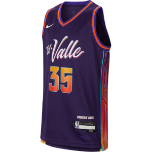 Kevin Durant Phoenix Suns 2023/24 City Edition Nike Dri-FIT NBA Swingman-trøje til større børn - lilla lilla M