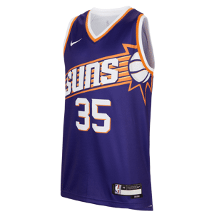 Phoenix Suns 2023/24 Icon Edition Nike Dri-FIT NBA Swingman-trøje til større børn (drenge) - lilla lilla M